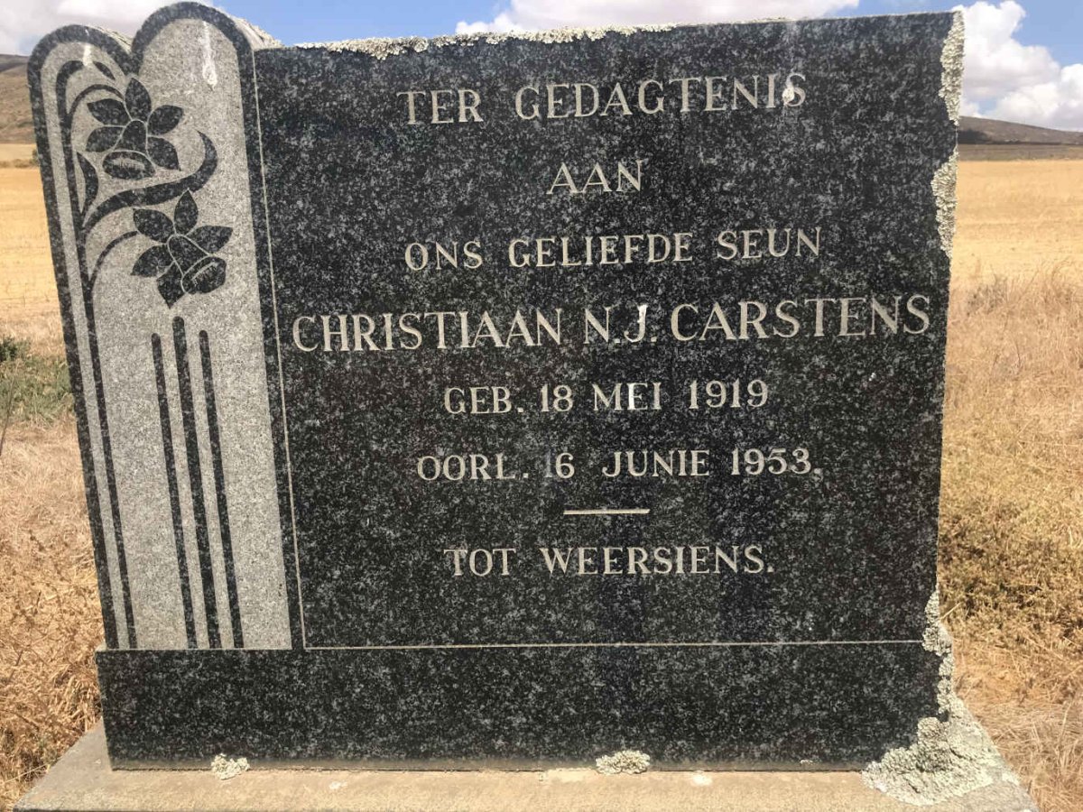 CARSTENS Christiaan N.J. 1919-1953