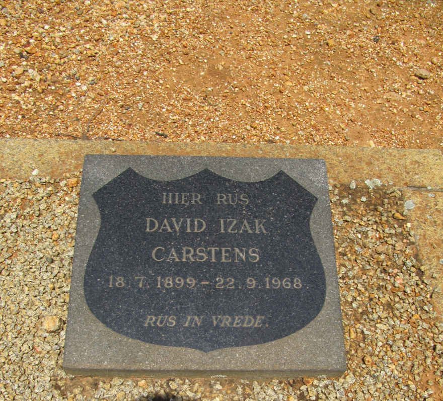 CARSTENS David Izak 1899-1968