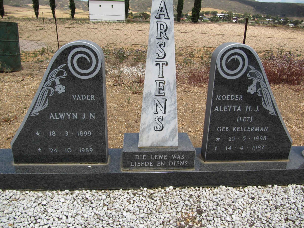 CARSTENS Alwyn J.N. 1899-1989 &amp; Aletta H.J. KELLERMAN 1898-1987