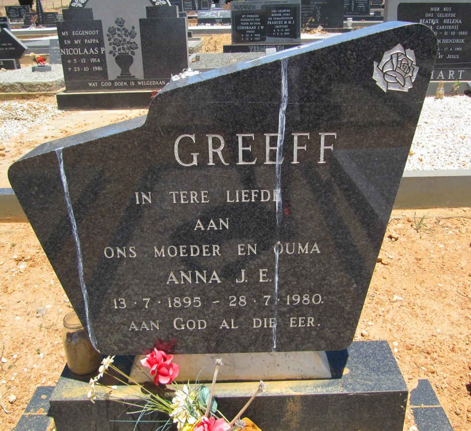 GREEFF Anna J.E. 1895-1980