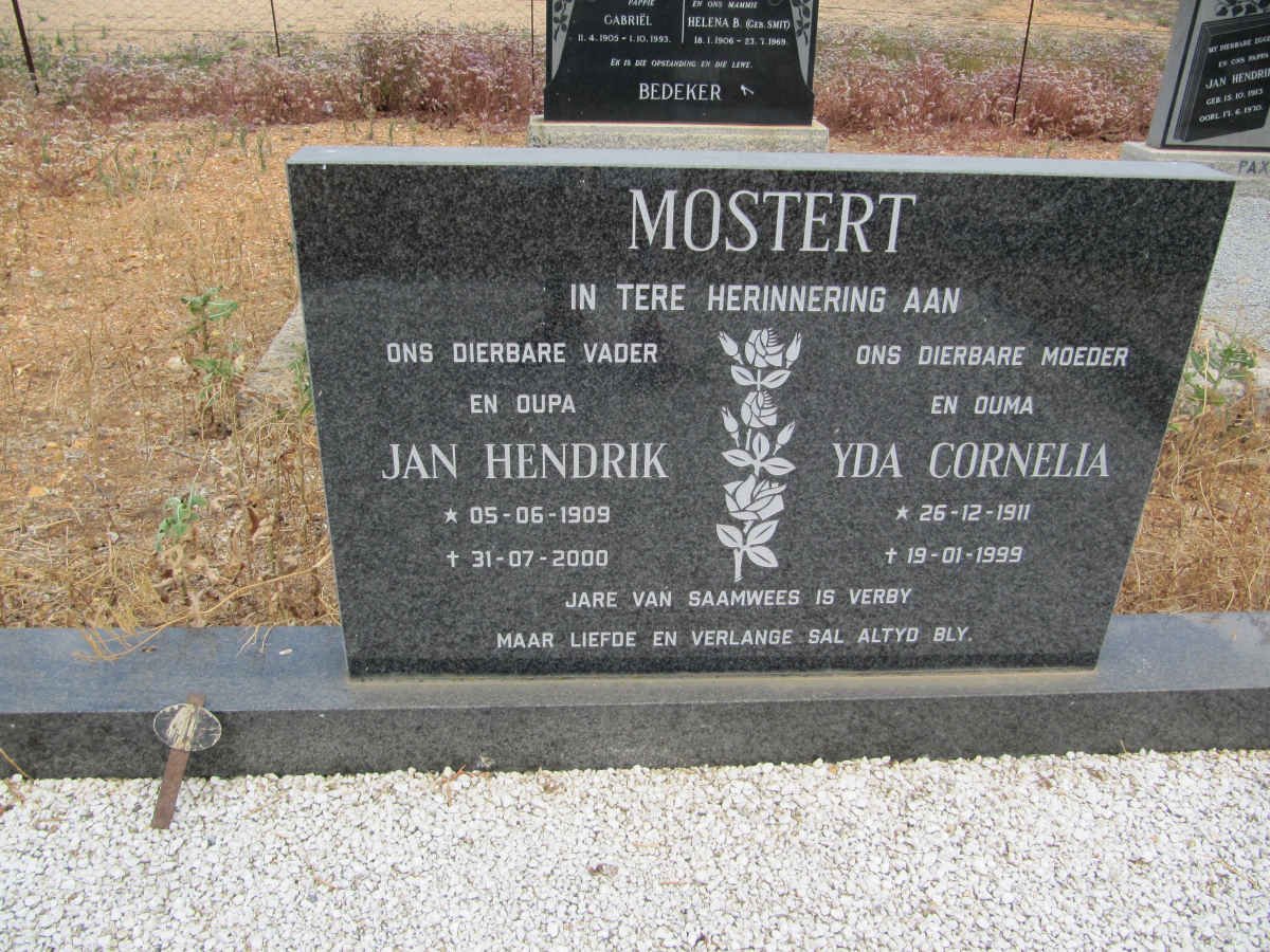 MOSTERT Jan Hendrik 1909-2000 &amp; Yda Cornelia 1911-1999