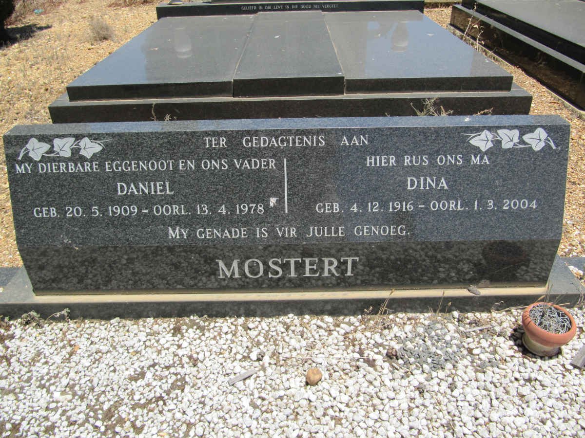 MOSTERT Daniel 1909-1978 &amp; Dina 1916-2004