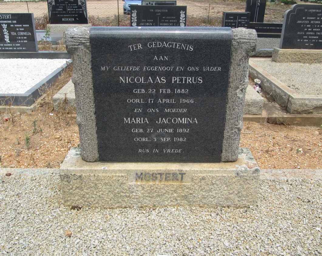 MOSTERT Nicolaas Petrus 1882-1966 &amp; Maria Jacomina 1892-1982
