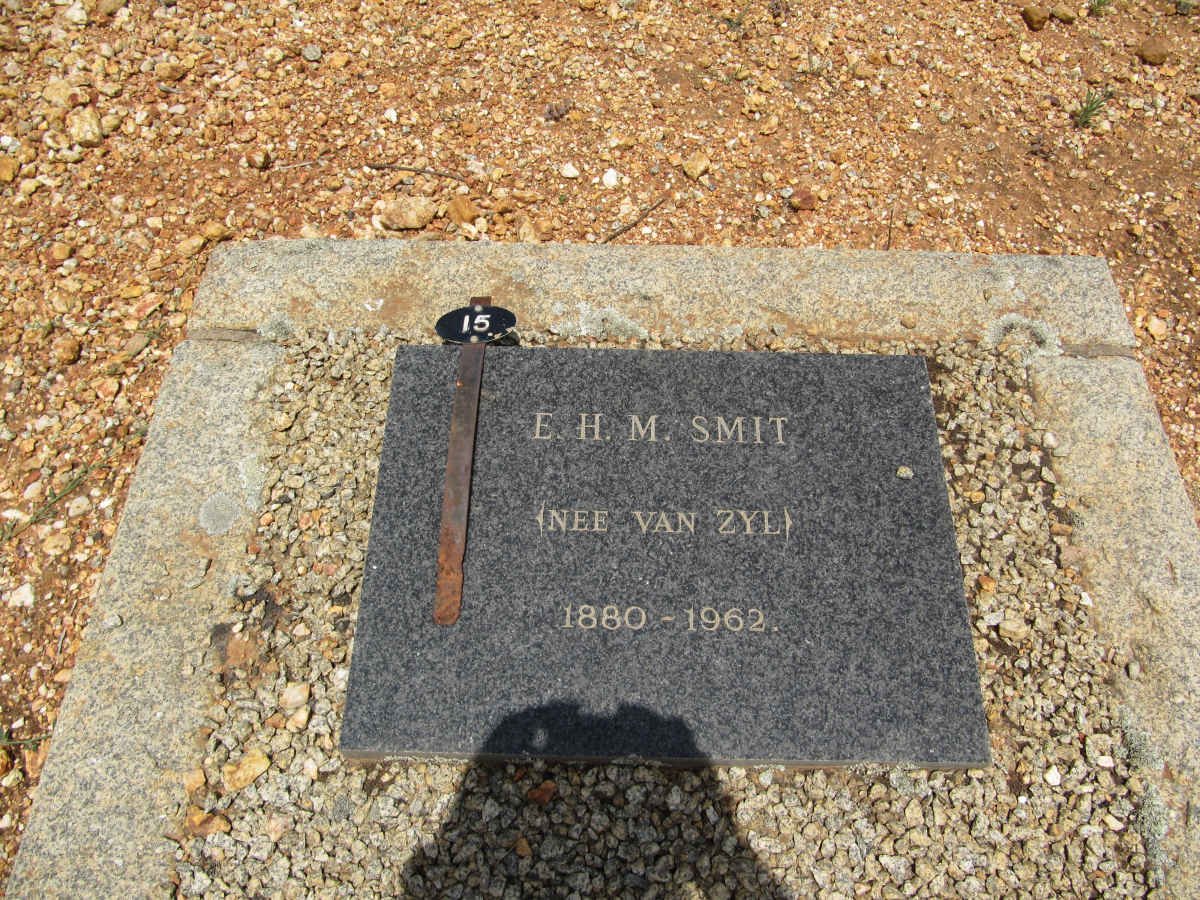 SMIT E.H.M. nee VAN ZYL 1880-1962