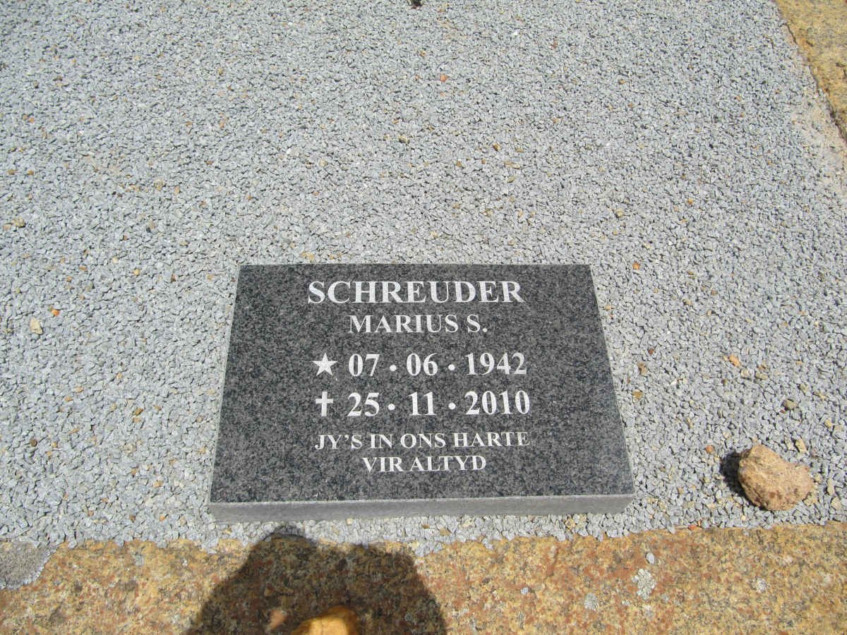 SCHREUDER Marius S. 1942-2010