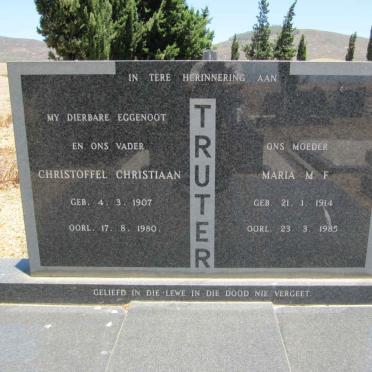 TRUTER Christoffel Christiaan 1907-1980 &amp; Maria M.F. 1914-1985