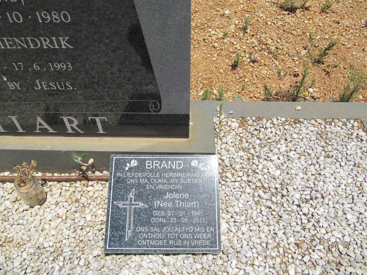 BRAND Jolene nee THIART 1961-2011