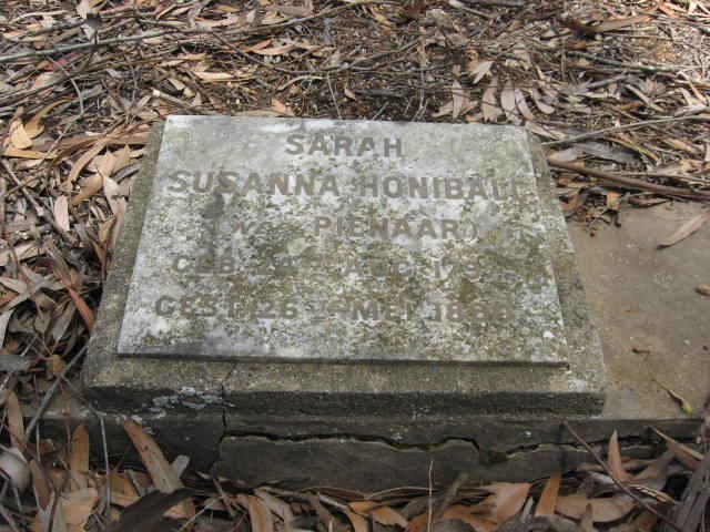 HONIBALL Sarah Susanna nee PIENAAR 1797-1890