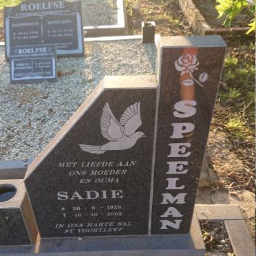 SPEELMAN Sadie 1929-2002