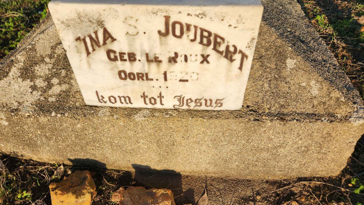 JOUBERT Tina S. nee LE ROUX 1920