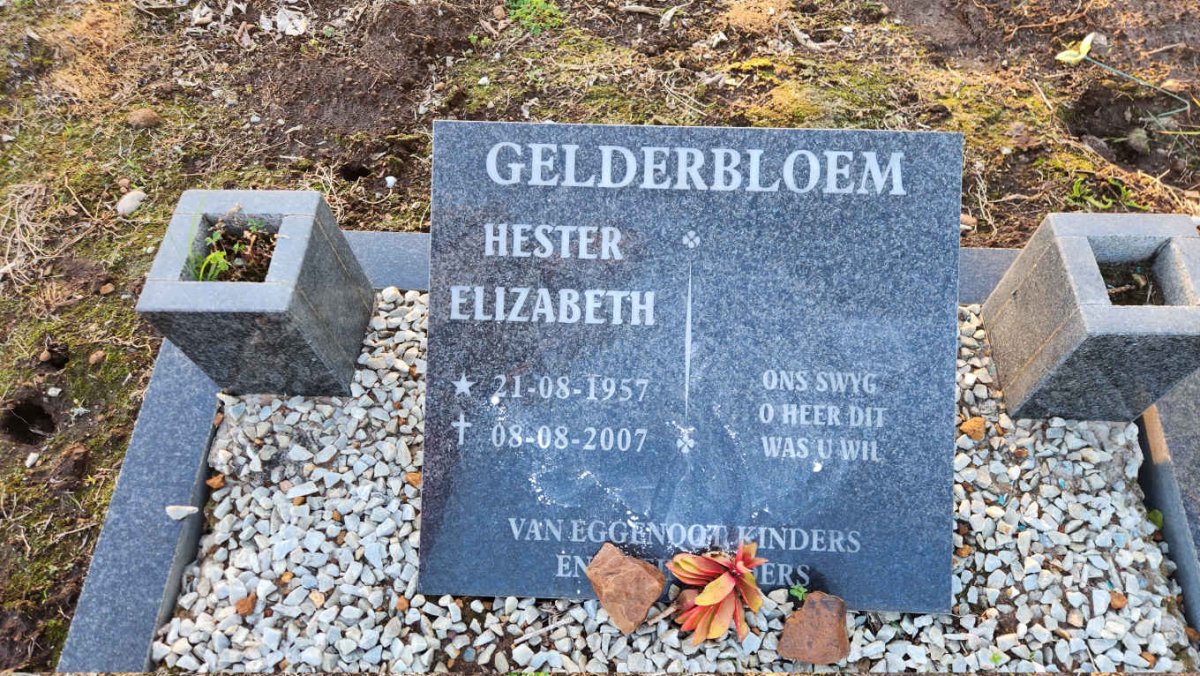 GELDERBLOEM Hester Elizabeth 1957-2007