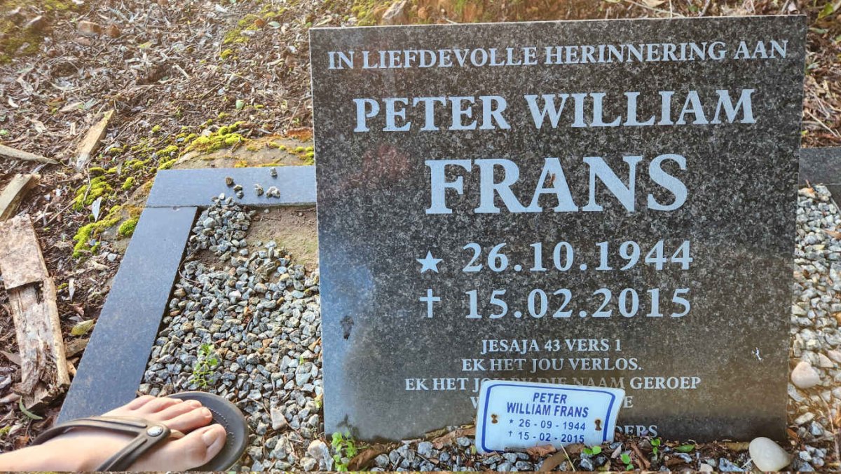 FRANS Peter William 1944-2015