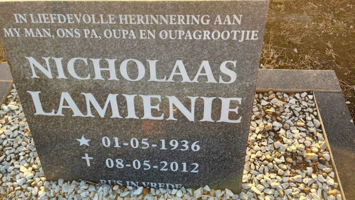 LAMIENIE Nicholaas 1936-2012