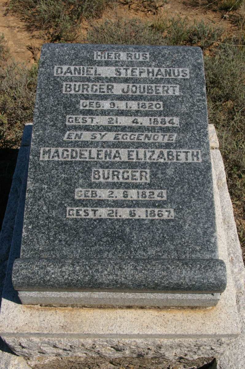 JOUBERT Daniel Stephanus Burger 1820-1884 &amp; Magdelena Elizabeth BURGER 1824-1867