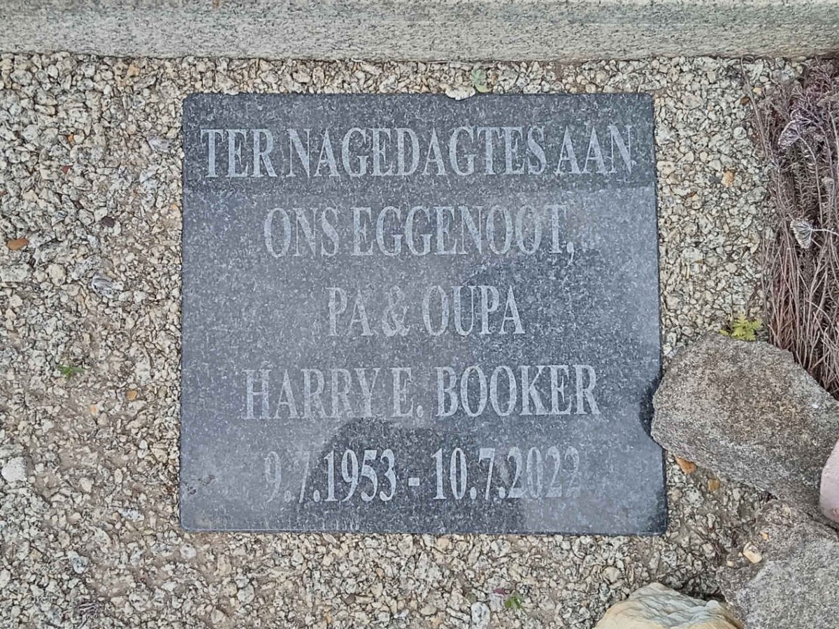 BOOKER Harry E. 1953-2022