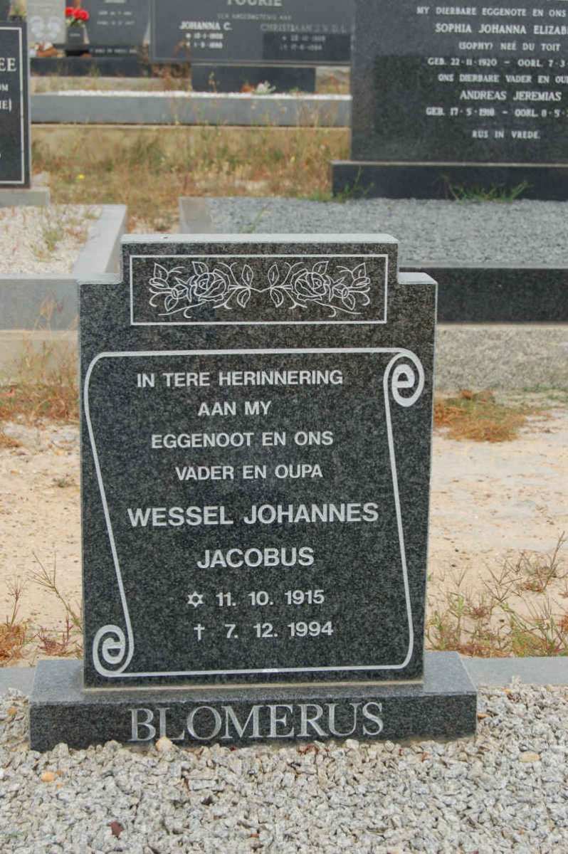 BLOMERUS Wessel Johannes Jacobus 1915-1994