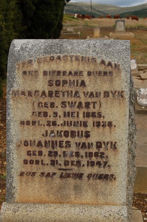 DYK Jakobus Johannes, van 1862-1947 &amp; Sophia Margaretha SWART 1865-1936