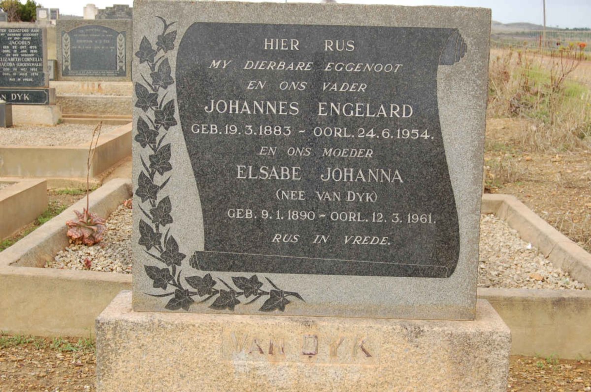DYK Johannes Engelard, van 1883-1954 &amp; Elsabe Johanna VAN DYK 1890-1961