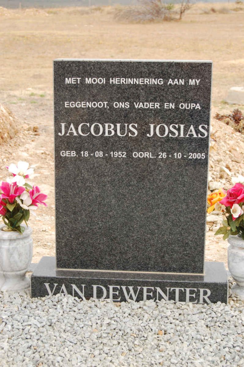 DEWENTER Jacobus Josias, van 1952-2005