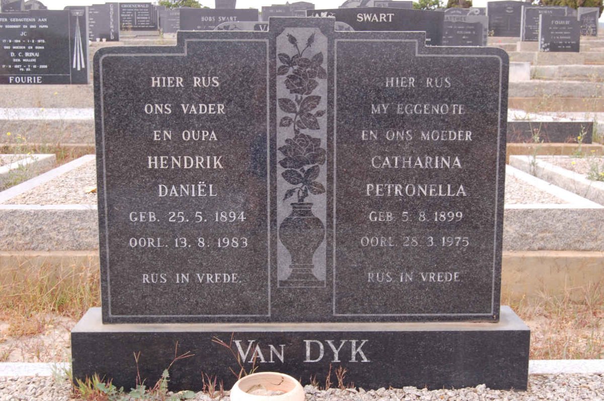 DYK Hendrik Daniel, van 1894-1983 &amp; Catharina Petronella 1899-1975