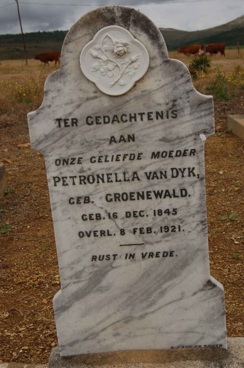 DYK Petronella, van nee GROENEWALD 1845-1921