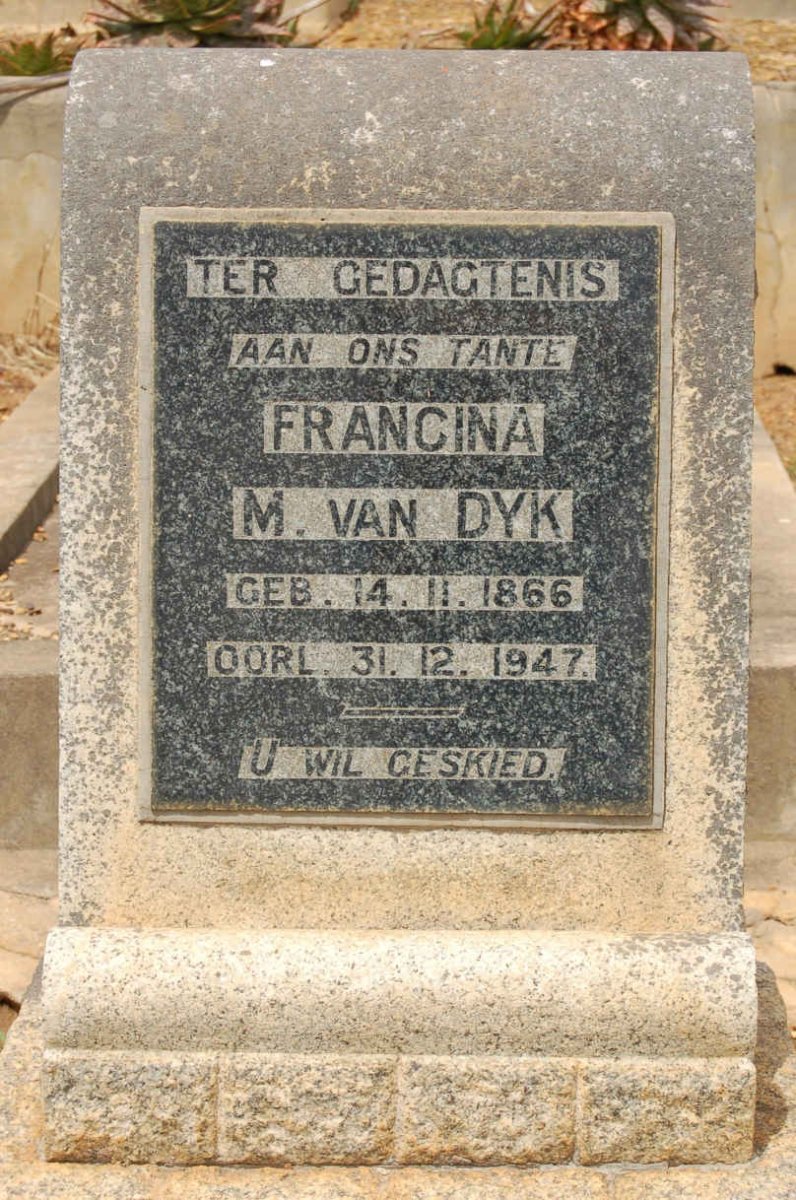 DYK Francina M., van 1866-1947