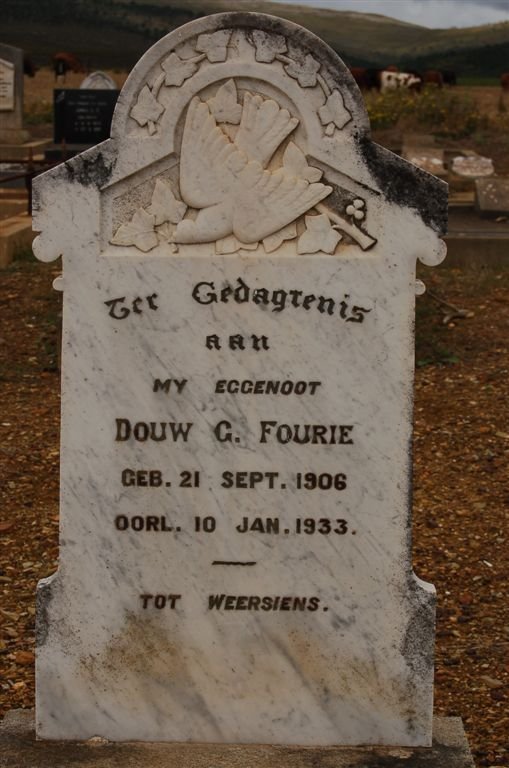 FOURIE Douw G. 1906-1933