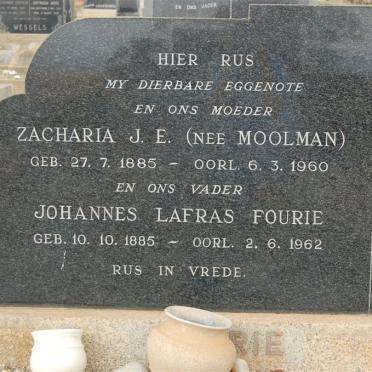 FOURIE Johannes Lafras 1885-1962 &amp; Zacharia J.E. MOOLMAN 1885-1960