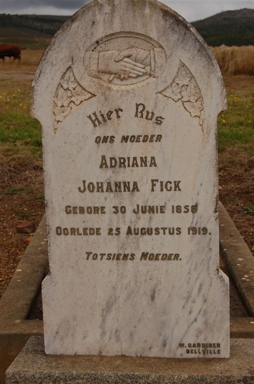 FICK Adriana Johanna 1858-1919