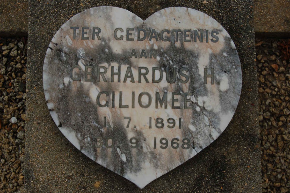 GILIOMEE Gerhardus H. 1891-1968