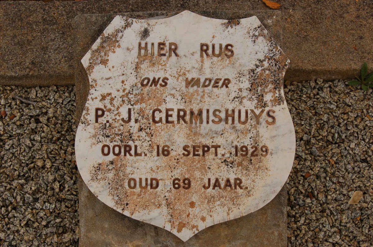 GERMISHUYS P.J. -1929