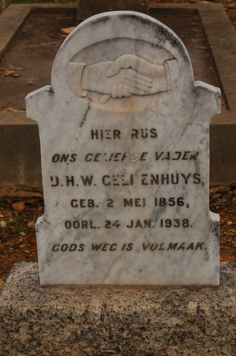 GELDENHUYS D.H.W. 1856-1938