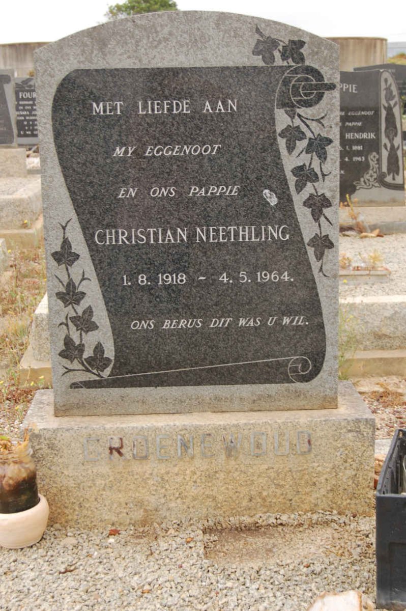 GROENEWOUD Christian Neethling 1918-1964