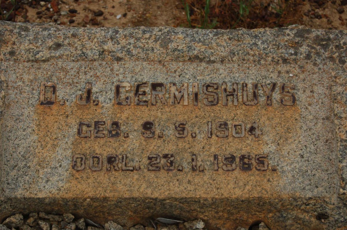 GERMISHUYS D.J. 1904-1965