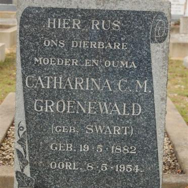 GROENEWALD Catharina C.M. nee SWART 1882-1954