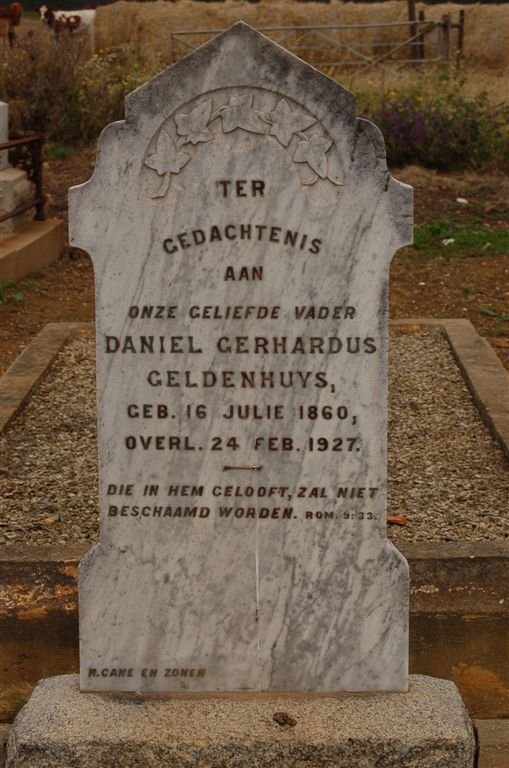 GELDENHUYS Daniel Gerhardus 1860-1927