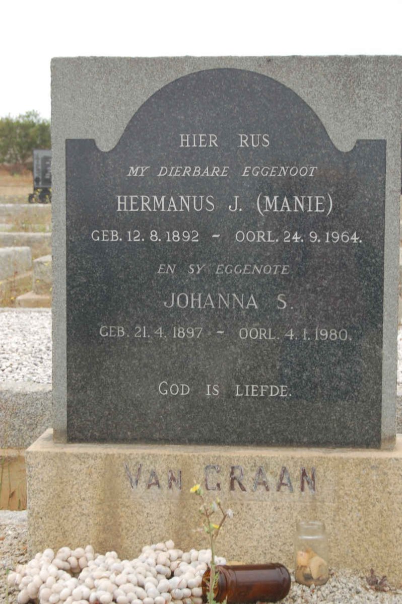 GRAAN Hermanus J., van 1892-1964 &amp; Johanna S. 1897-1980