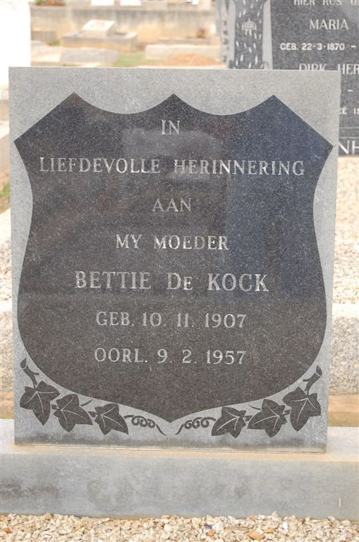 KOCK Bettie, de 1907-1957
