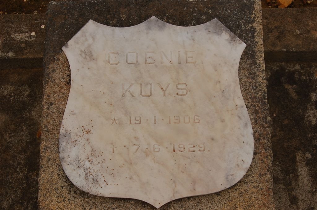 KUYS Coenie 1906-1929