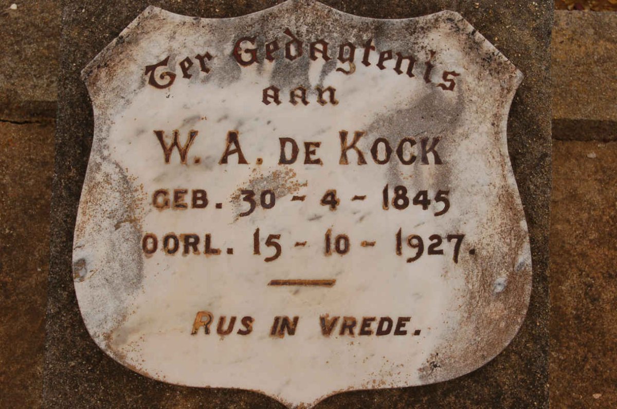 KOCK W.A., de 1845-1927