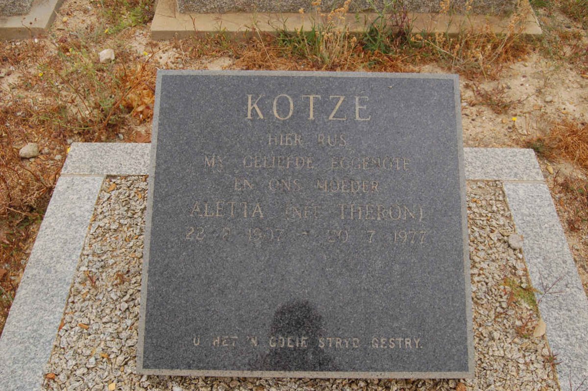 KOTZE Aletta nee THERON 1907-1977