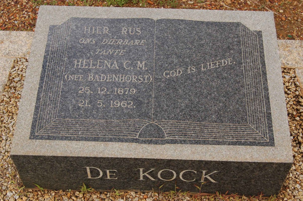 KOCK Helena C.M. nee BADENHORST 1879-1962