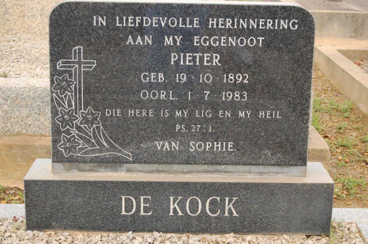 KOCK Pieter, de 1892-1983