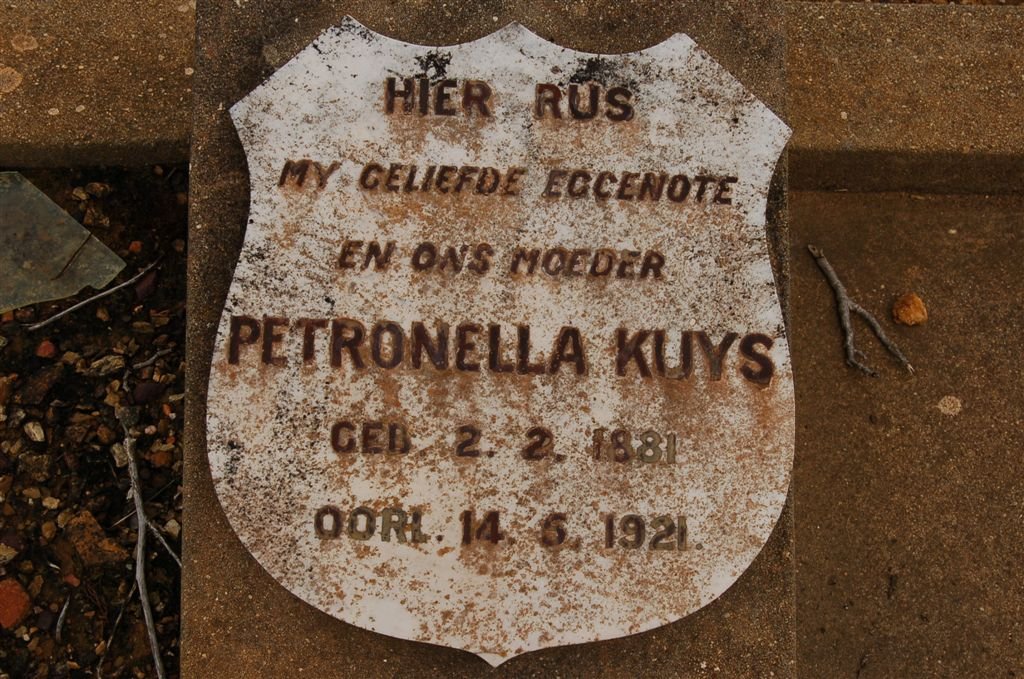 KUYS Petronella 1881-1921
