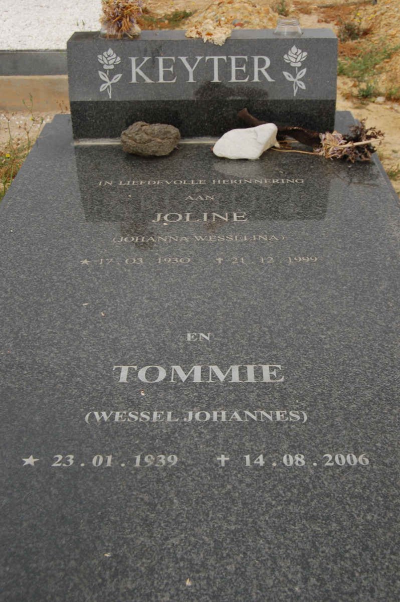 KEYTER Wessel Johannes 1939-2006 &amp; Johanna Wesselina 1930-1999