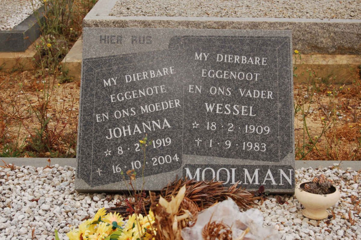 MOOLMAN Wessel 1909-1983 &amp; Johanna 1919-2004