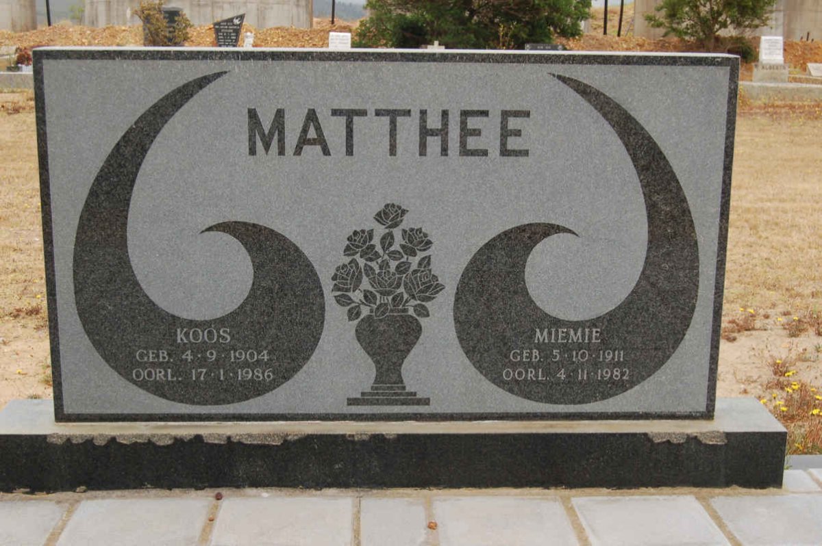 MATTHEE Koos 1904-1986 &amp; Miemie 1911-1982