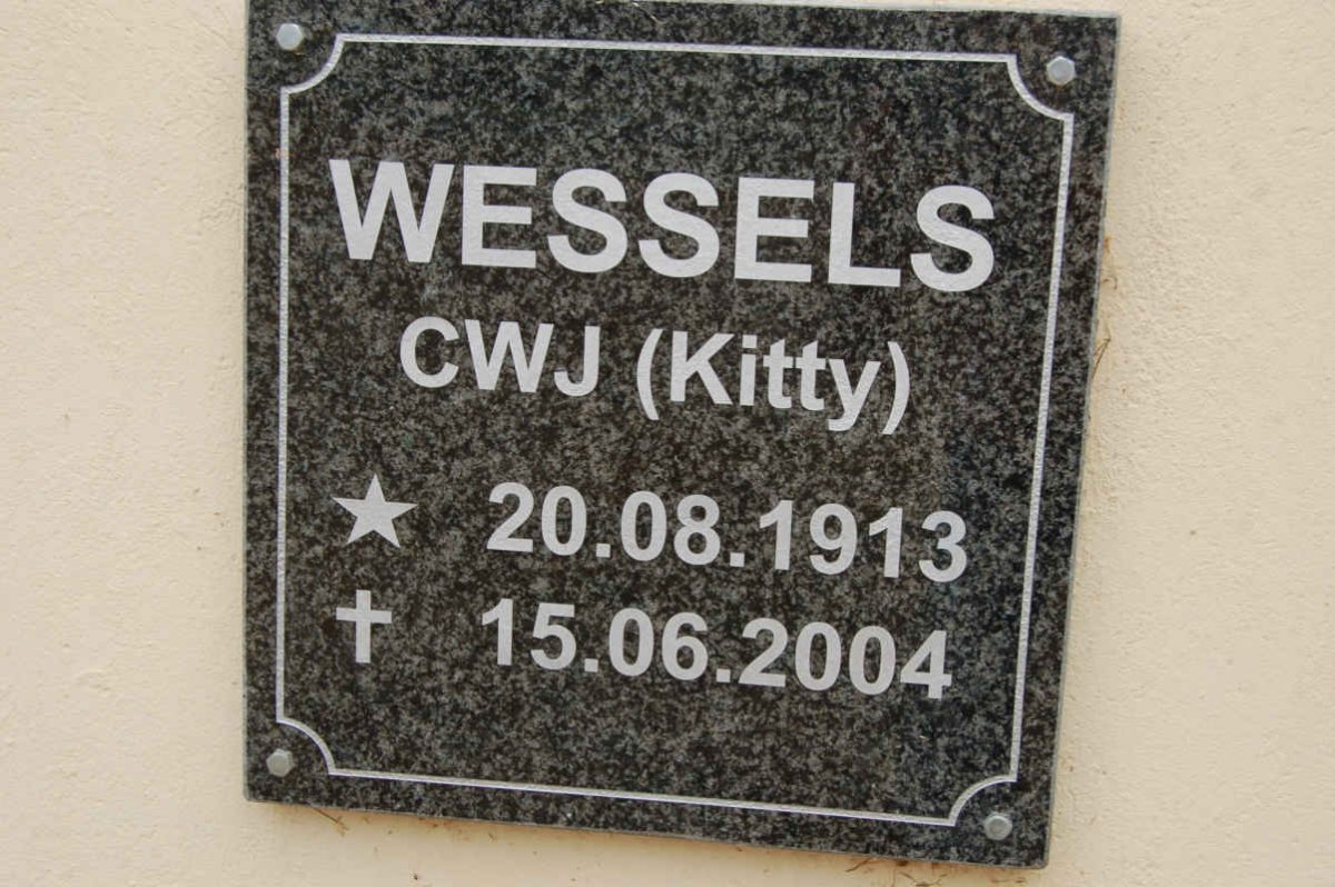 WESSELS C.W.J. 1913-2004