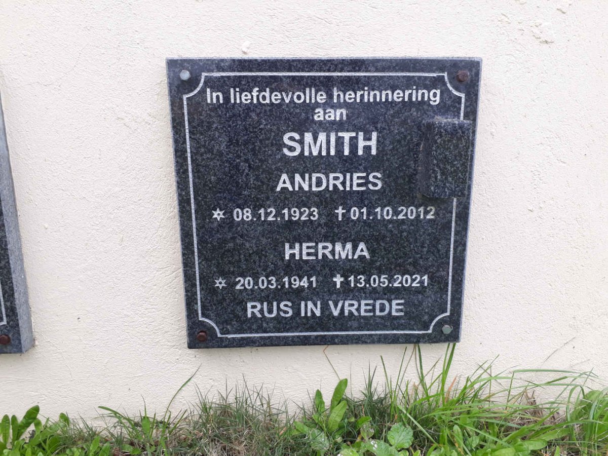 SMITH Andries 1923-2012 &amp; Herma 1941-2021