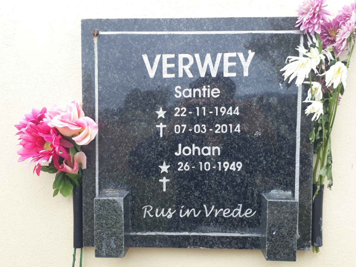 VERWEY Johan 1949- &amp; Santie 1944-2014